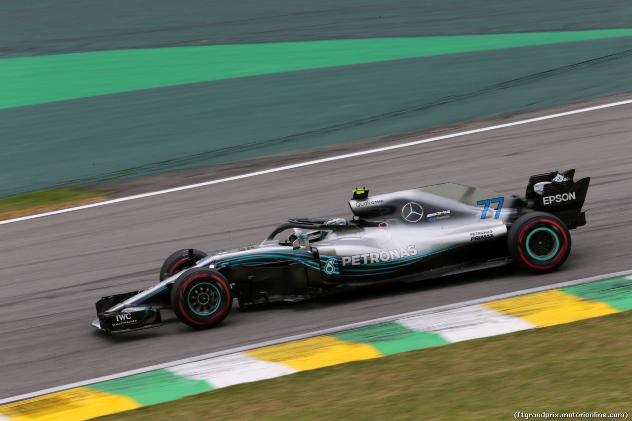 GP BRASILE, 10.11.2018 - Prove Libere 3, Valtteri Bottas (FIN) Mercedes AMG F1 W09