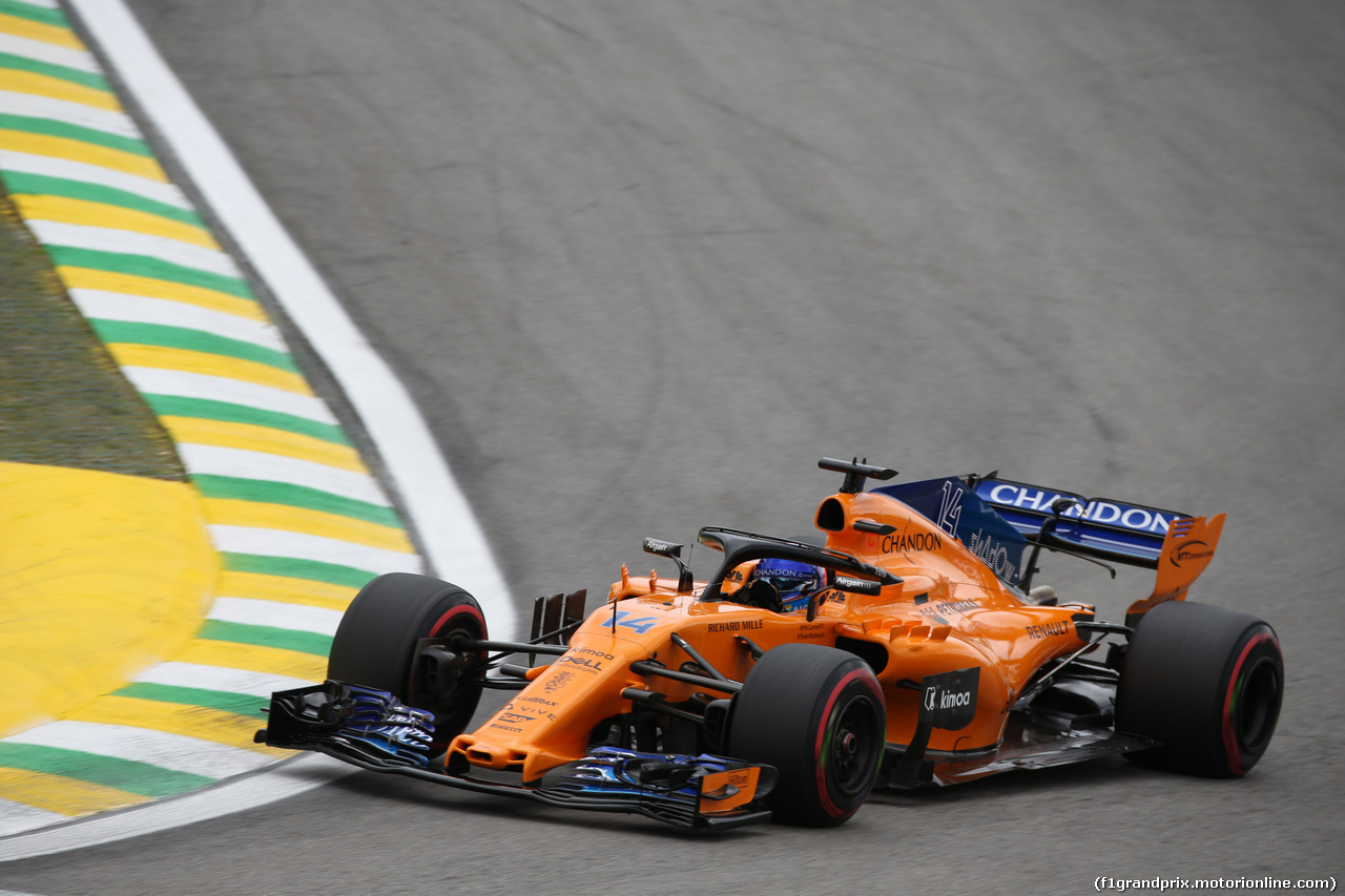 GP BRASILE, 10.11.2018 - Prove Libere 3, Fernando Alonso (ESP) McLaren MCL33