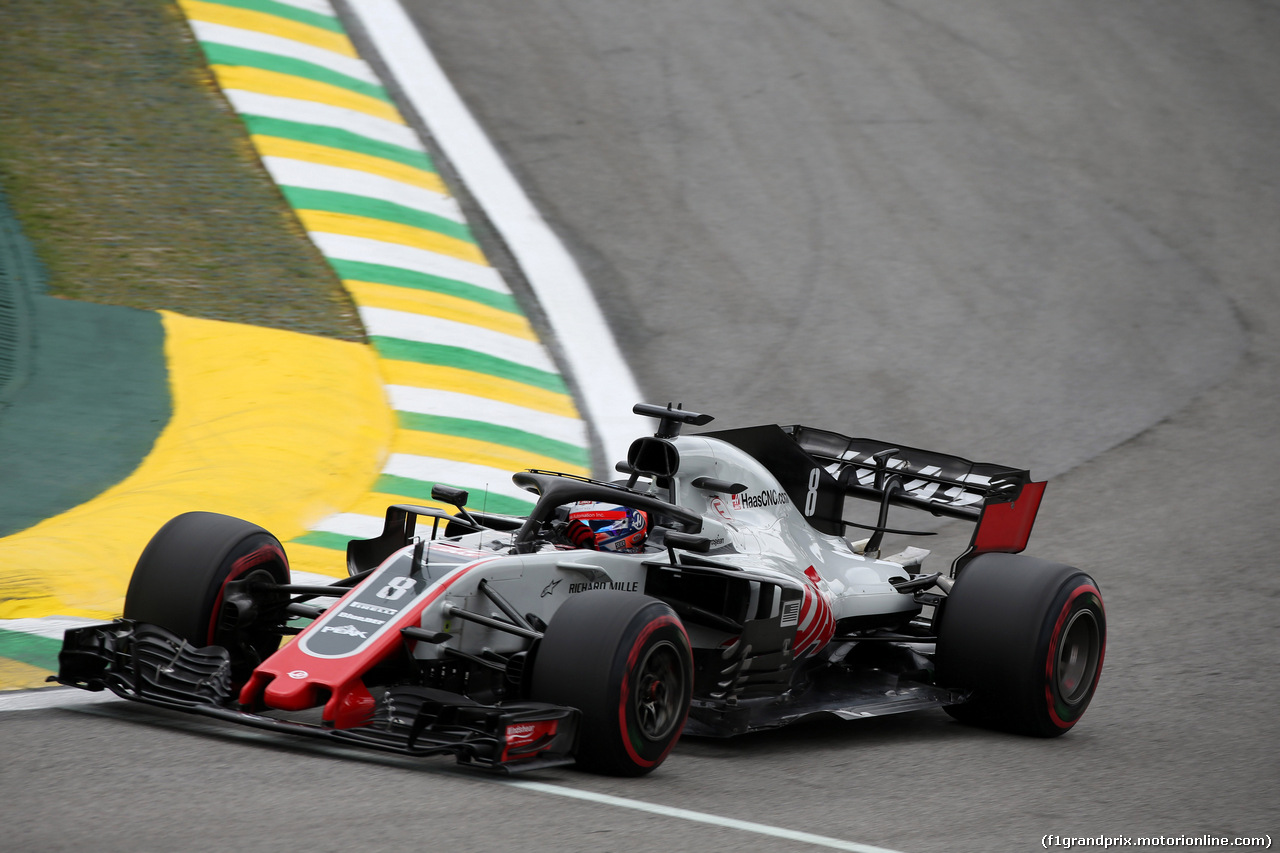 GP BRASILE, 10.11.2018 - Prove Libere 3, Romain Grosjean (FRA) Haas F1 Team VF-18