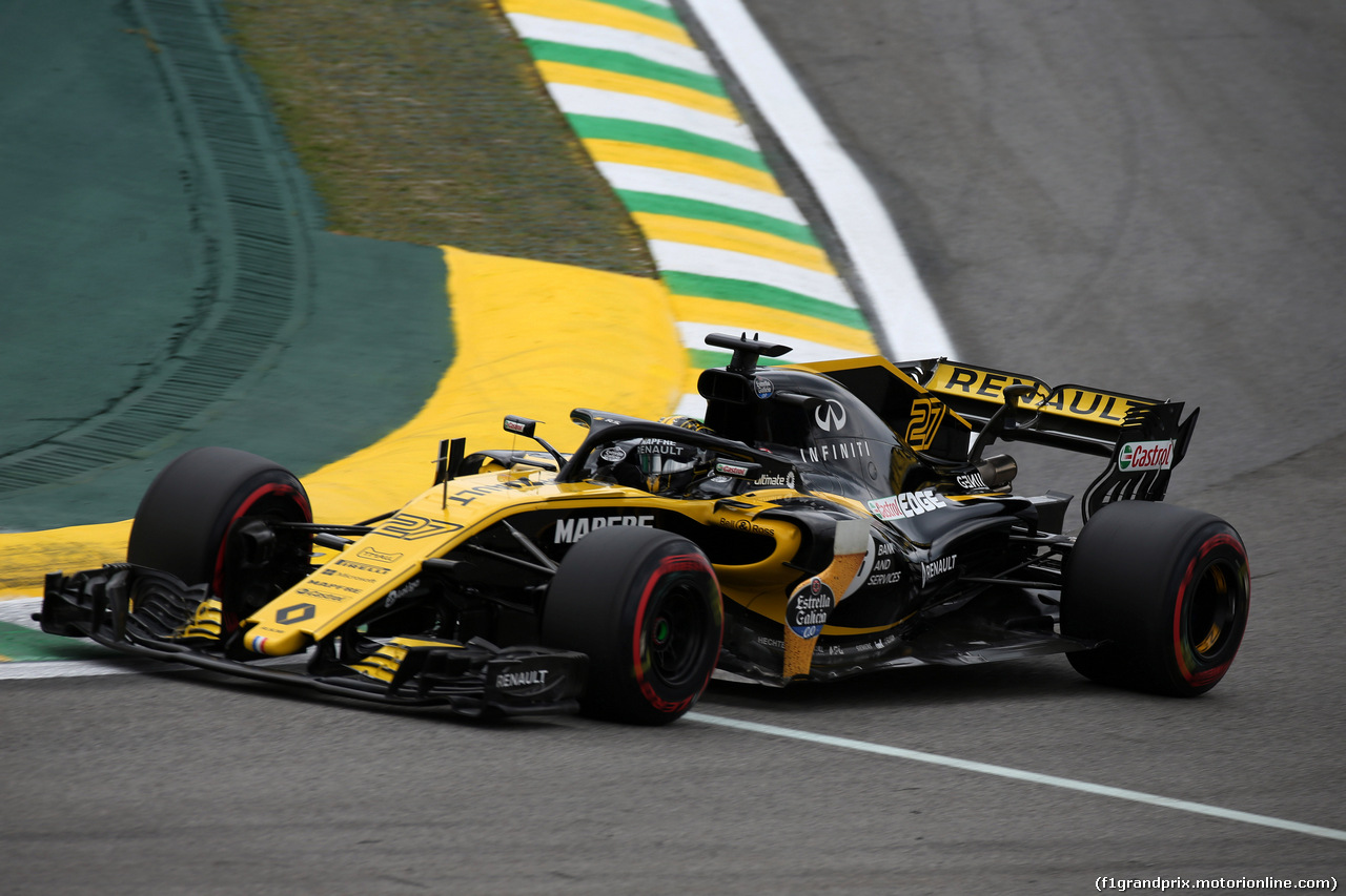 GP BRASILE, 10.11.2018 - Prove Libere 3, Nico Hulkenberg (GER) Renault Sport F1 Team RS18