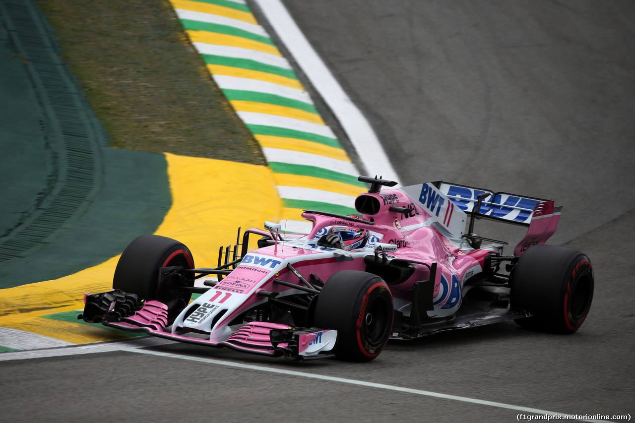 GP BRASILE, 10.11.2018 - Prove Libere 3, Sergio Perez (MEX) Racing Point Force India F1 VJM11