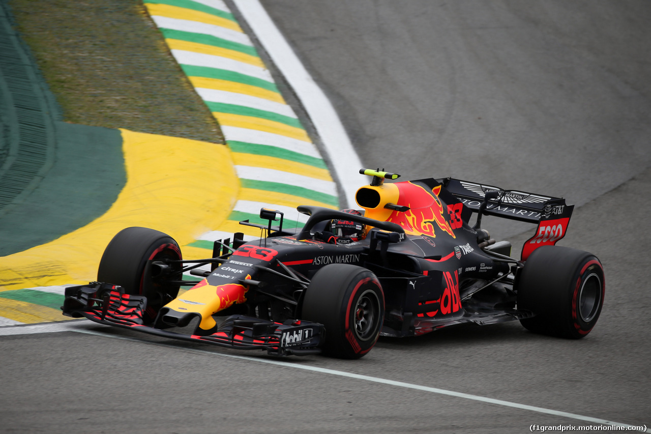 GP BRASILE, 10.11.2018 - Prove Libere 3, Max Verstappen (NED) Red Bull Racing RB14