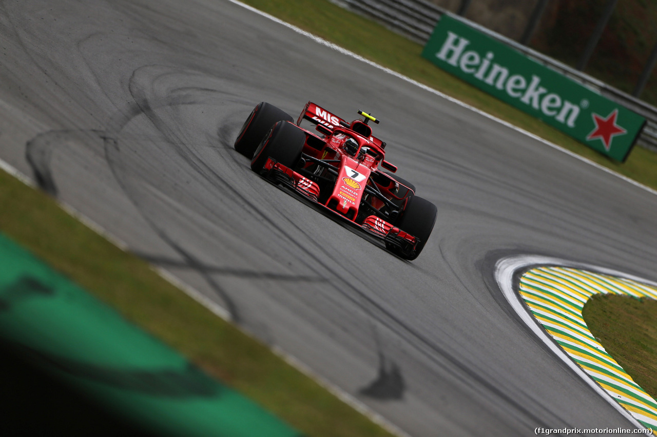 GP BRASILE, 10.11.2018 - Prove Libere 3, Kimi Raikkonen (FIN) Ferrari SF71H