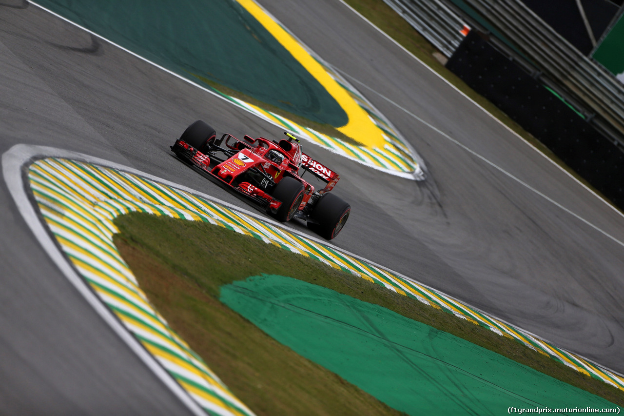 GP BRASILE, 10.11.2018 - Prove Libere 3, Kimi Raikkonen (FIN) Ferrari SF71H