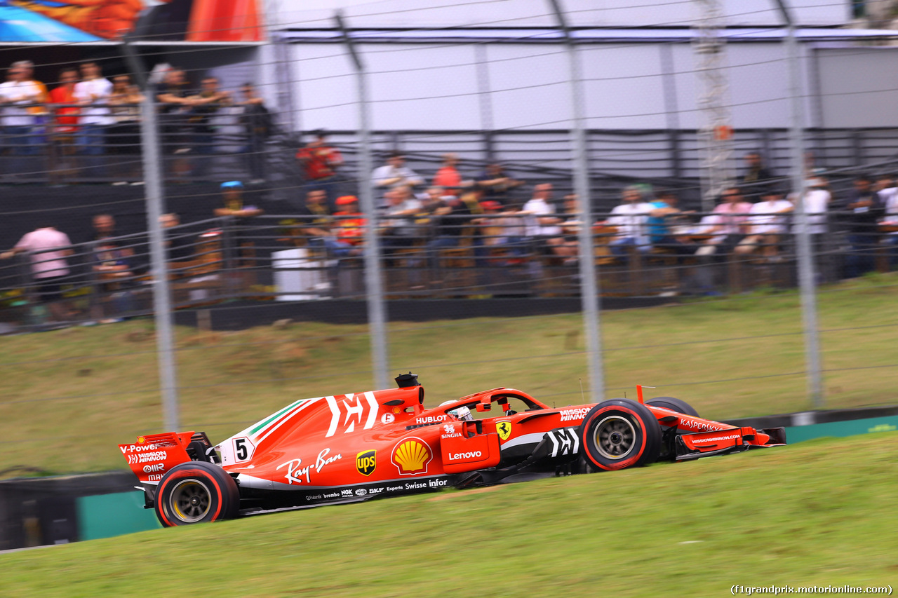 GP BRASILE, 10.11.2018 - Prove Libere 3, Sebastian Vettel (GER) Ferrari SF71H