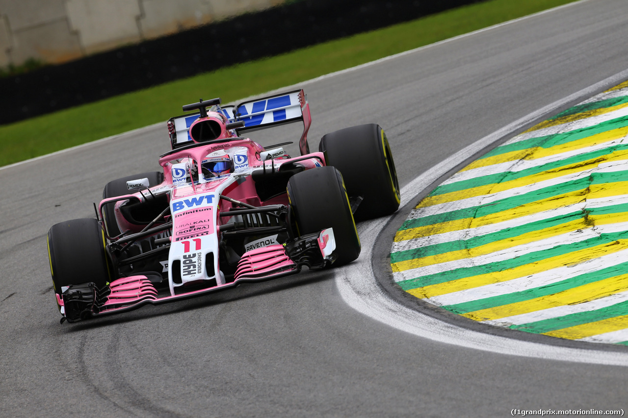 GP BRASILE, 10.11.2018 - Prove Libere 3, Sergio Perez (MEX) Racing Point Force India F1 VJM11