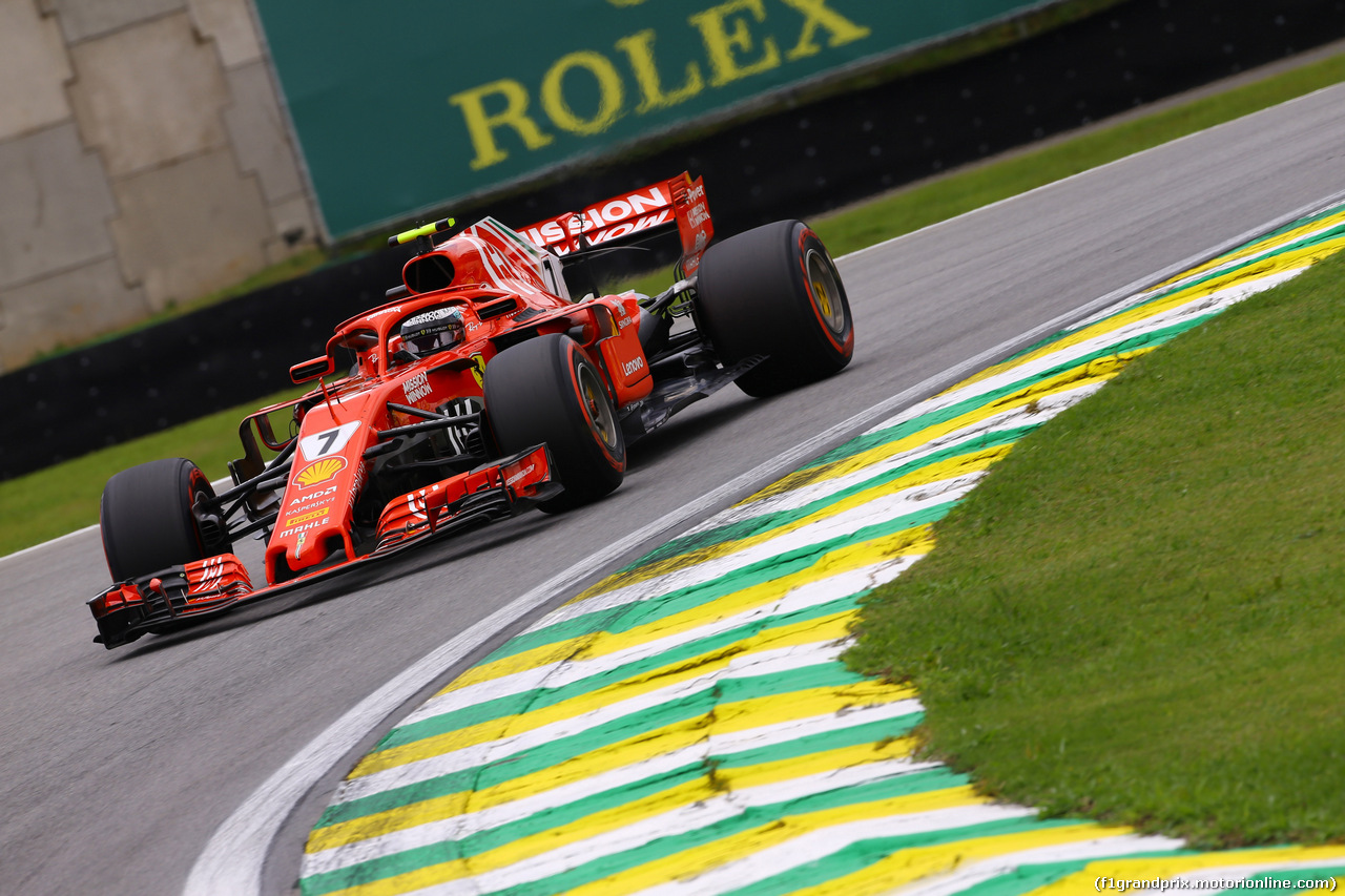 GP BRASILE, 10.11.2018 - Prove Libere 3, Kimi Raikkonen (FIN) Ferrari SF71H