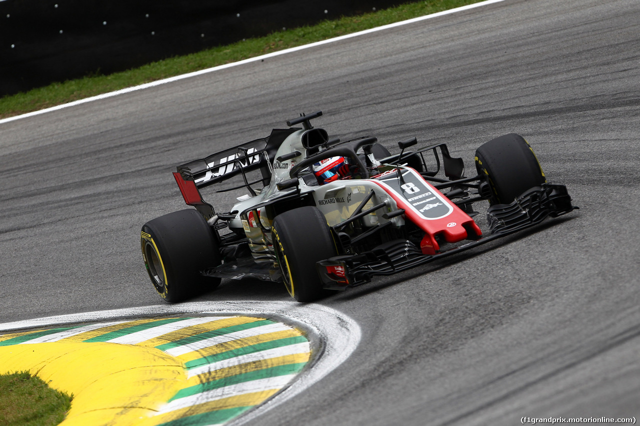 GP BRASILE, 10.11.2018 - Prove Libere 3, Romain Grosjean (FRA) Haas F1 Team VF-18