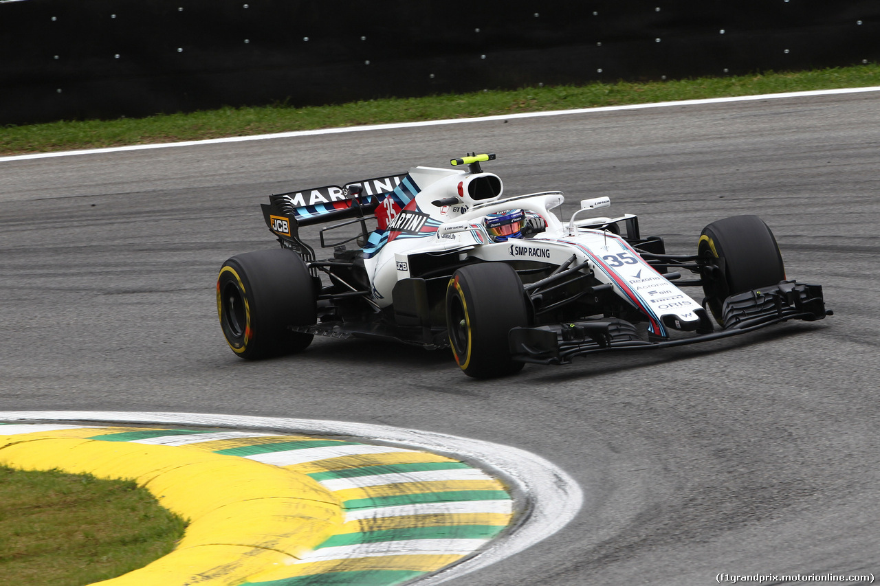 GP BRASILE, 10.11.2018 - Prove Libere 3, Sergey Sirotkin (RUS) Williams FW41