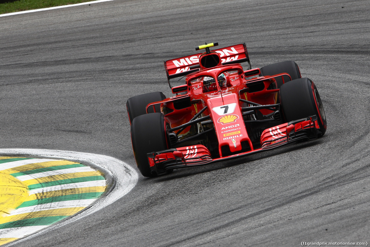 GP BRASILE, 10.11.2018 - Prove Libere 3, Kimi Raikkonen (FIN) Ferrari SF71H