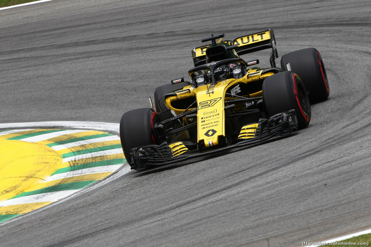 GP BRASILE, 10.11.2018 - Prove Libere 3, Nico Hulkenberg (GER) Renault Sport F1 Team RS18