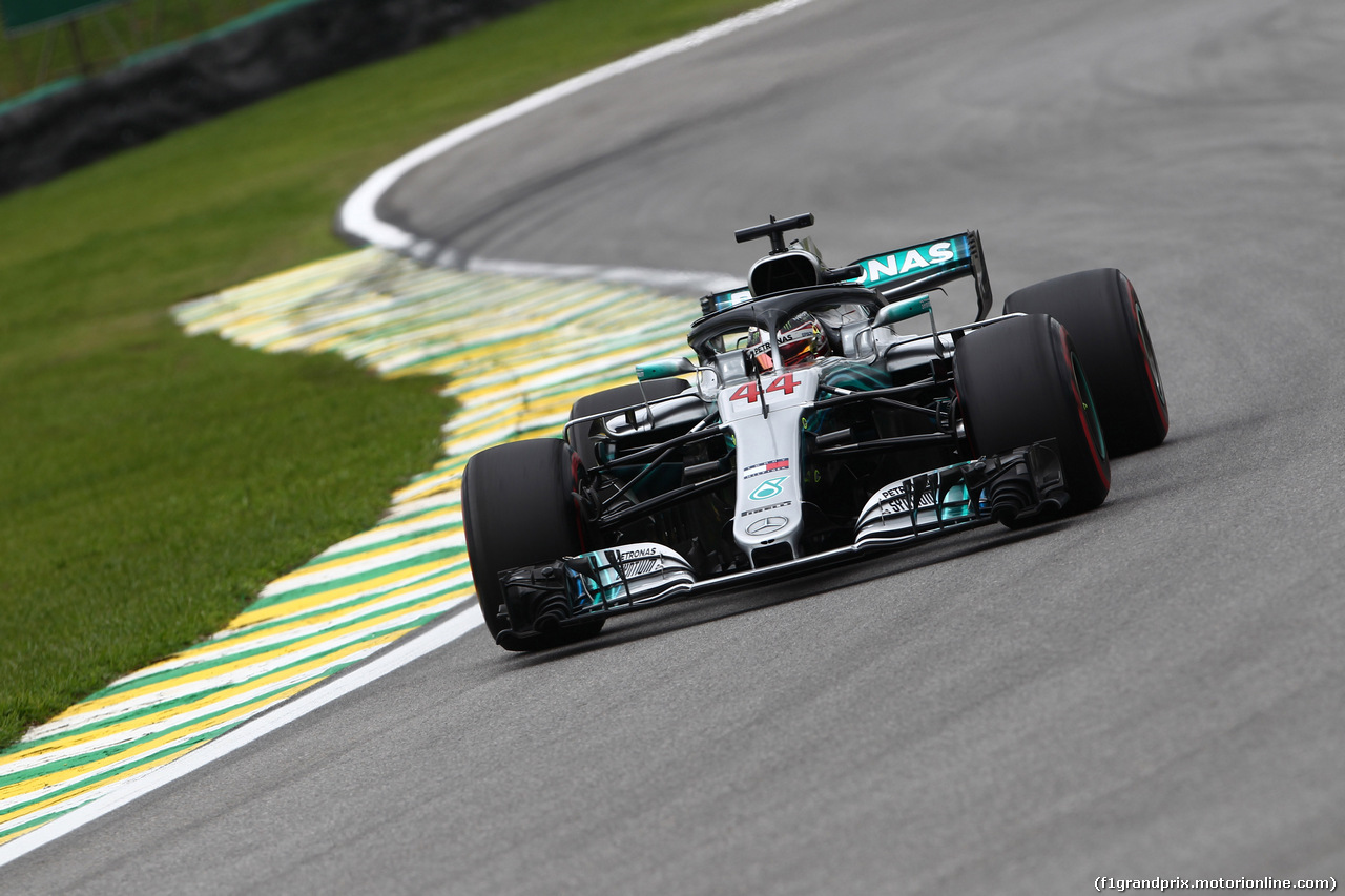 GP BRASILE, 10.11.2018 - Prove Libere 3, Lewis Hamilton (GBR) Mercedes AMG F1 W09