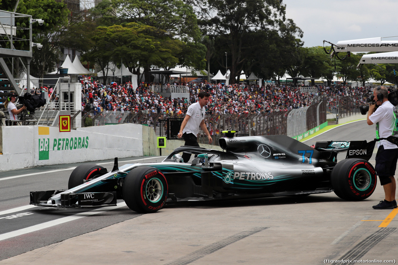 GP BRASILE, 10.11.2018 - Prove Libere 3, Valtteri Bottas (FIN) Mercedes AMG F1 W09