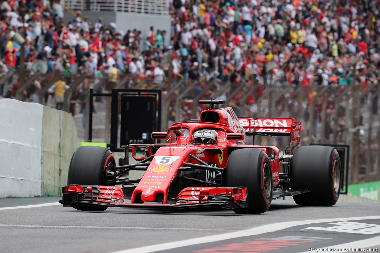 GP BRASILE, 10.11.2018 - Prove Libere 3, Sebastian Vettel (GER) Ferrari SF71H