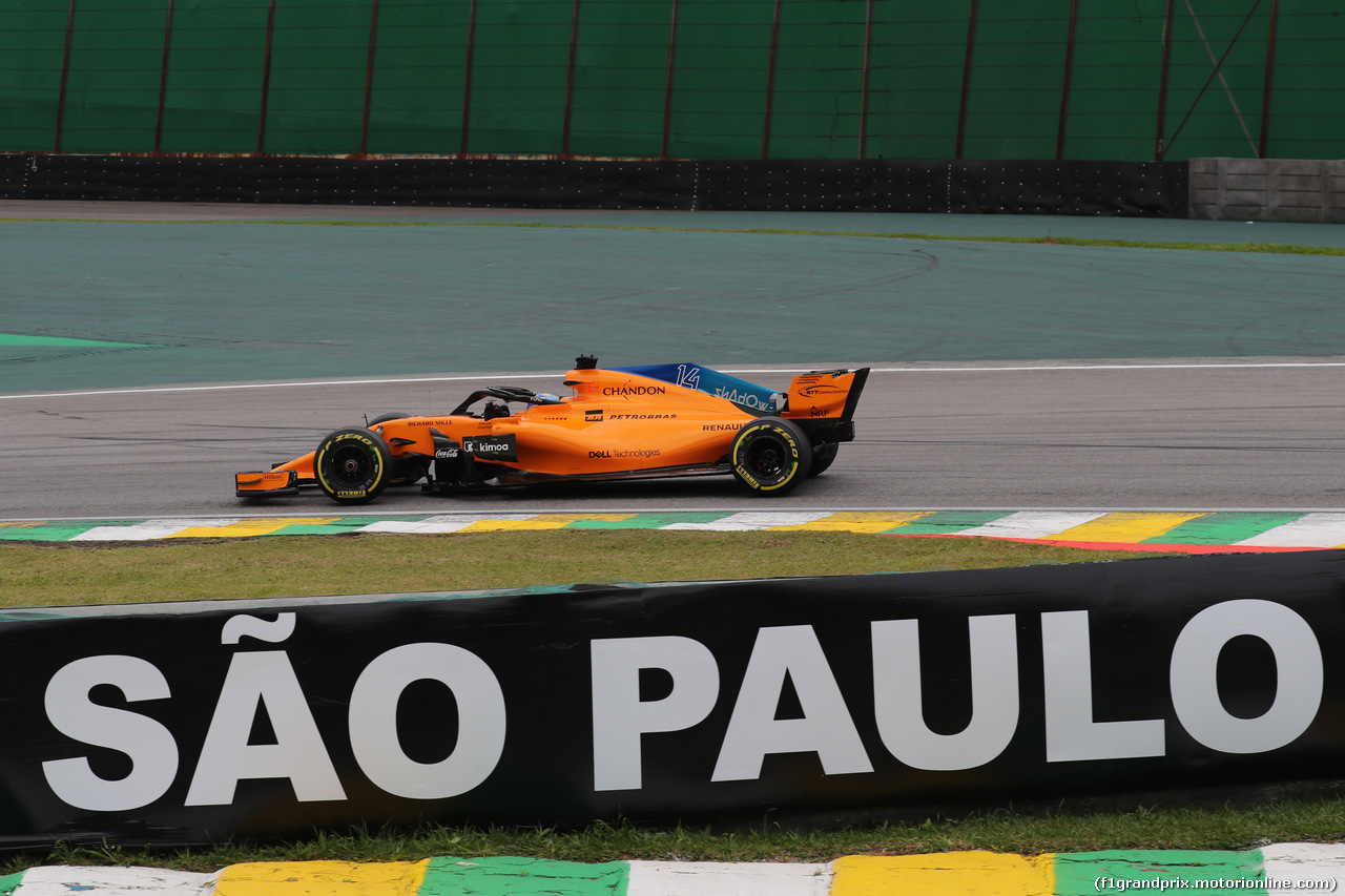GP BRASILE, 10.11.2018 - Prove Libere 3, Fernando Alonso (ESP) McLaren MCL33