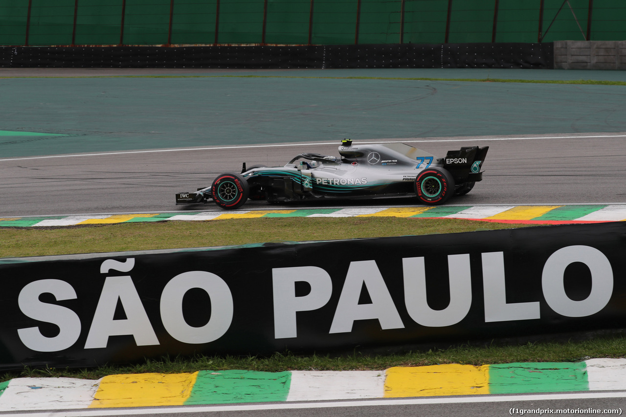 GP BRASILE, 10.11.2018 - Prove Libere 3, Valtteri Bottas (FIN) Mercedes AMG F1 W09