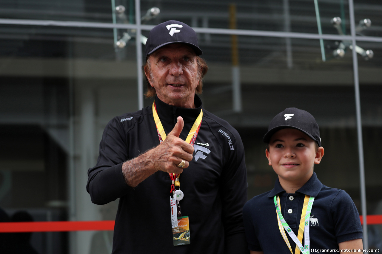 GP BRASILE, 10.11.2018 - Prove Libere 3, Emerson Fittipaldi (BRA) e his son Emmo.