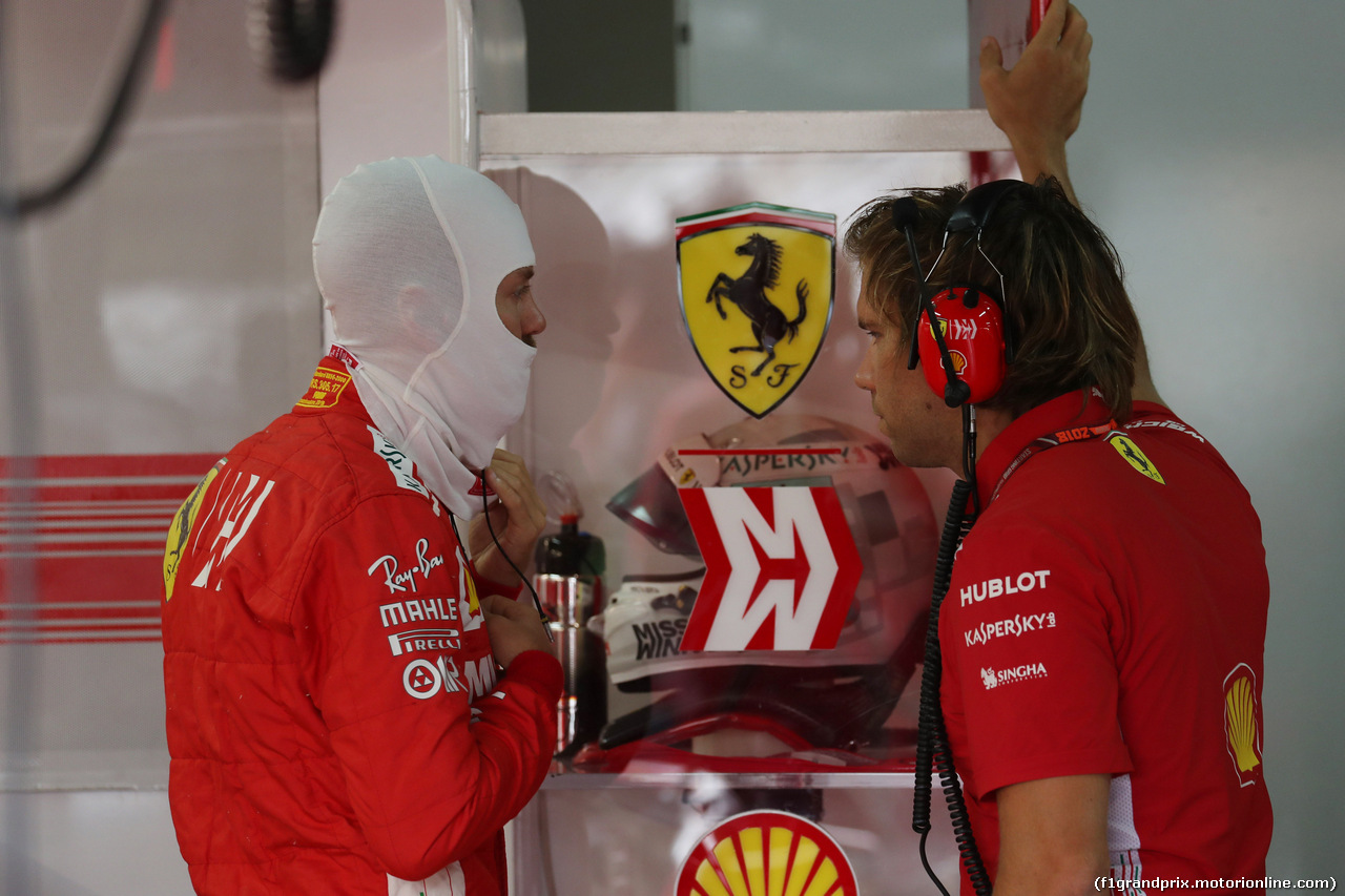 GP BRASILE, 10.11.2018 - Prove Libere 3, Sebastian Vettel (GER) Ferrari SF71H e his personal trainer Antti Kontsas (FIN)