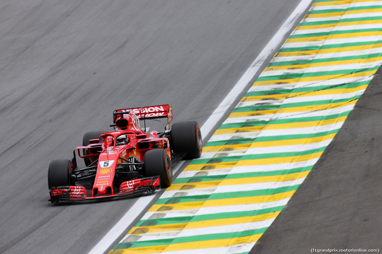 GP BRASILE, 10.11.2018 - Qualifiche, Sebastian Vettel (GER) Ferrari SF71H