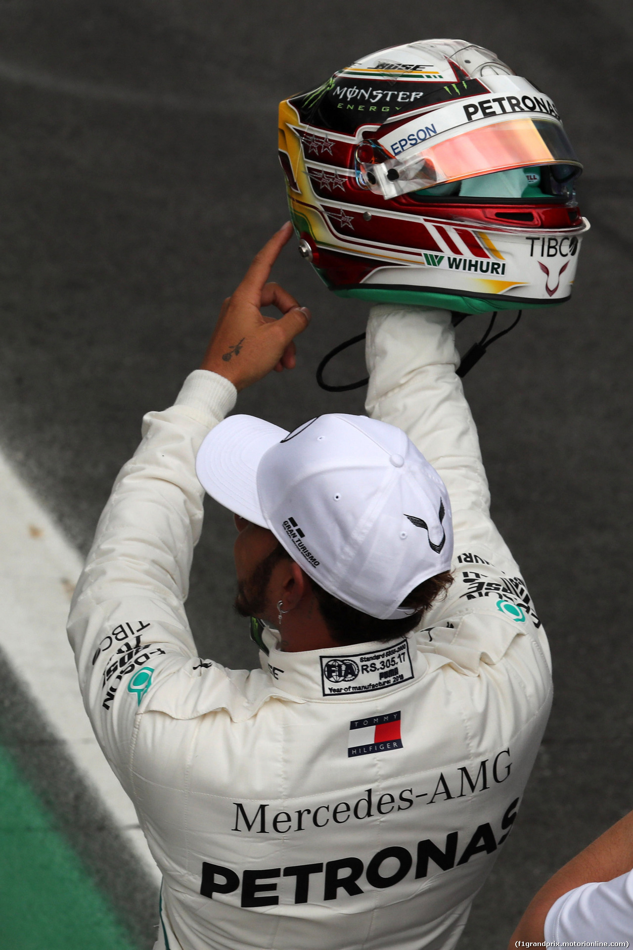 GP BRASILE, 10.11.2018 - Qualifiche, Lewis Hamilton (GBR) Mercedes AMG F1 W09 pole position