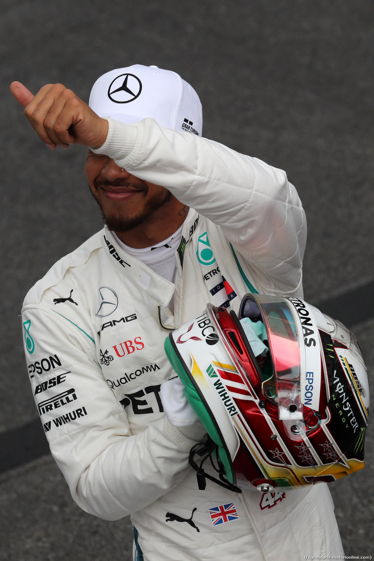 GP BRASILE, 10.11.2018 - Qualifiche, Lewis Hamilton (GBR) Mercedes AMG F1 W09 pole position