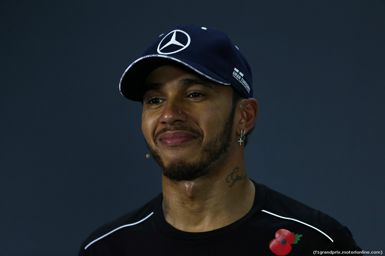 GP BRASILE, 10.11.2018 - Qualifiche, Conferenza Stampa, Lewis Hamilton (GBR) Mercedes AMG F1 W09