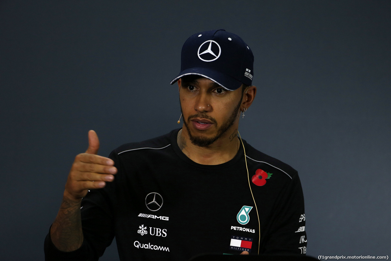 GP BRASILE, 10.11.2018 - Qualifiche, Conferenza Stampa, Lewis Hamilton (GBR) Mercedes AMG F1 W09
