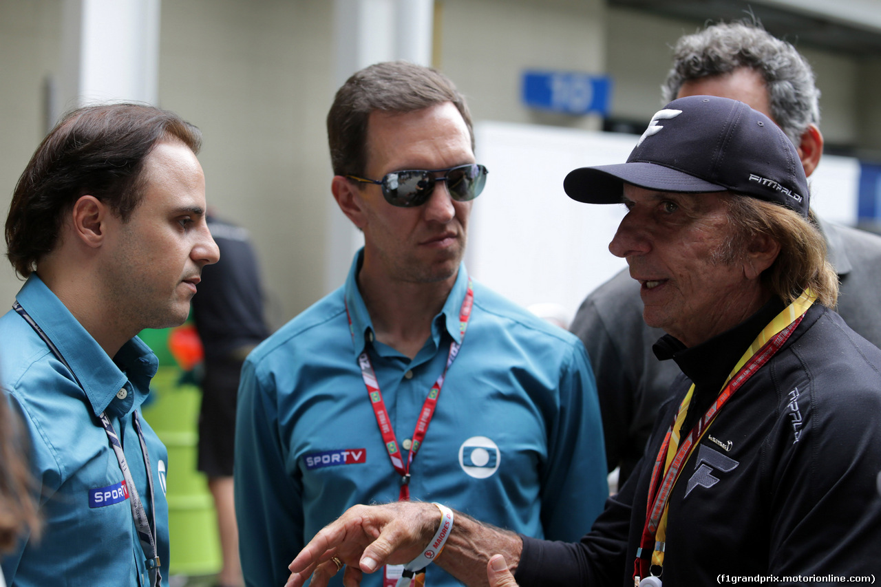GP BRASILE, 10.11.2018 - Qualifiche, Felipe Massa (BRA), Luciano Burti (BRA) e Emerson Fittipaldi (BRA)
