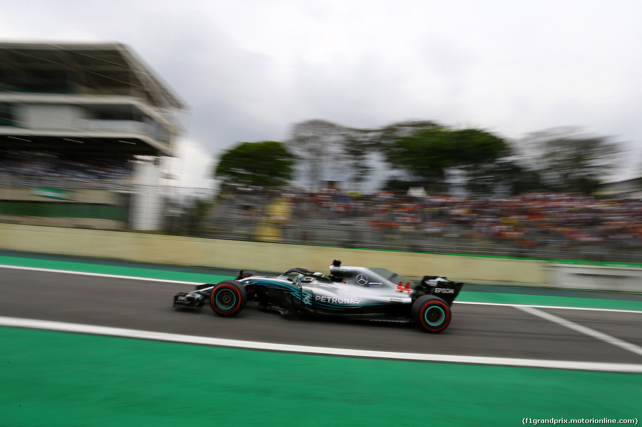 GP BRASILE, 10.11.2018 - Qualifiche, Lewis Hamilton (GBR) Mercedes AMG F1 W09