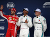 GP BRASILE, 10.11.2018 - Qualifiche, 2nd place Sebastian Vettel (GER) Ferrari SF71H, Lewis Hamilton (GBR) Mercedes AMG F1 W09 pole position e 3rd place Valtteri Bottas (FIN) Mercedes AMG F1 W09