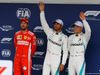 GP BRASILE, 10.11.2018 - Qualifiche, 2nd place Sebastian Vettel (GER) Ferrari SF71H, Lewis Hamilton (GBR) Mercedes AMG F1 W09 pole position e 3rd place Valtteri Bottas (FIN) Mercedes AMG F1 W09