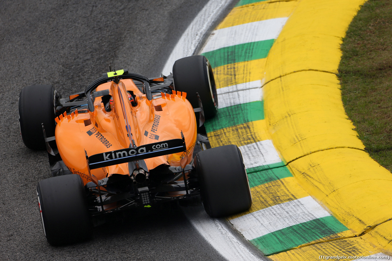 GP BRASILE, 09.11.2018 - Prove Libere 1, Stoffel Vandoorne (BEL) McLaren MCL33