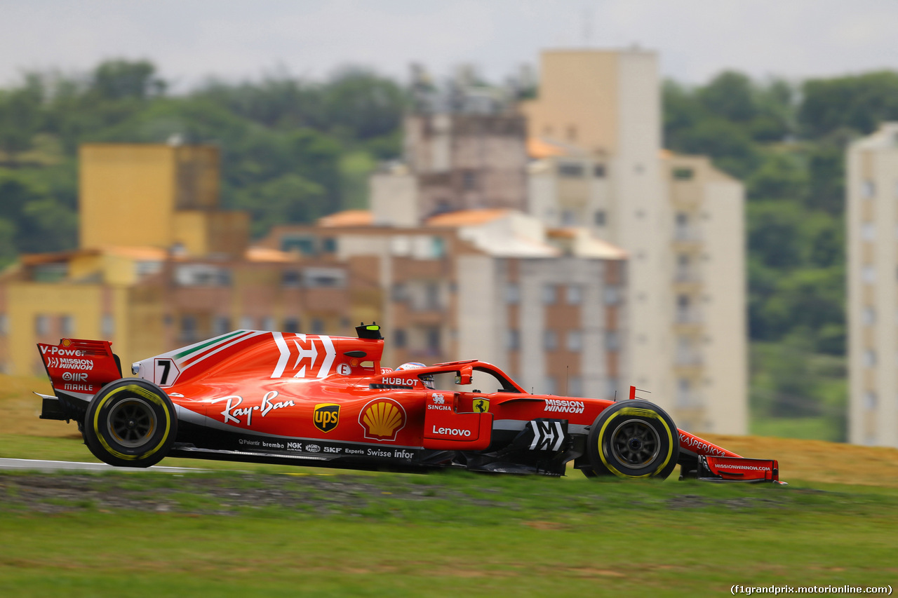 GP BRASILE, 09.11.2018 - Prove Libere 1, Kimi Raikkonen (FIN) Ferrari SF71H