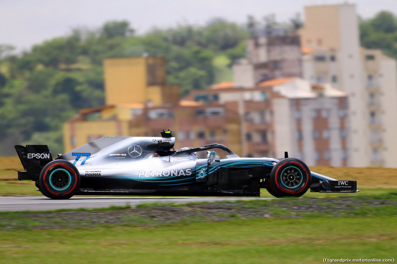 GP BRASILE, 09.11.2018 - Prove Libere 1, Valtteri Bottas (FIN) Mercedes AMG F1 W09