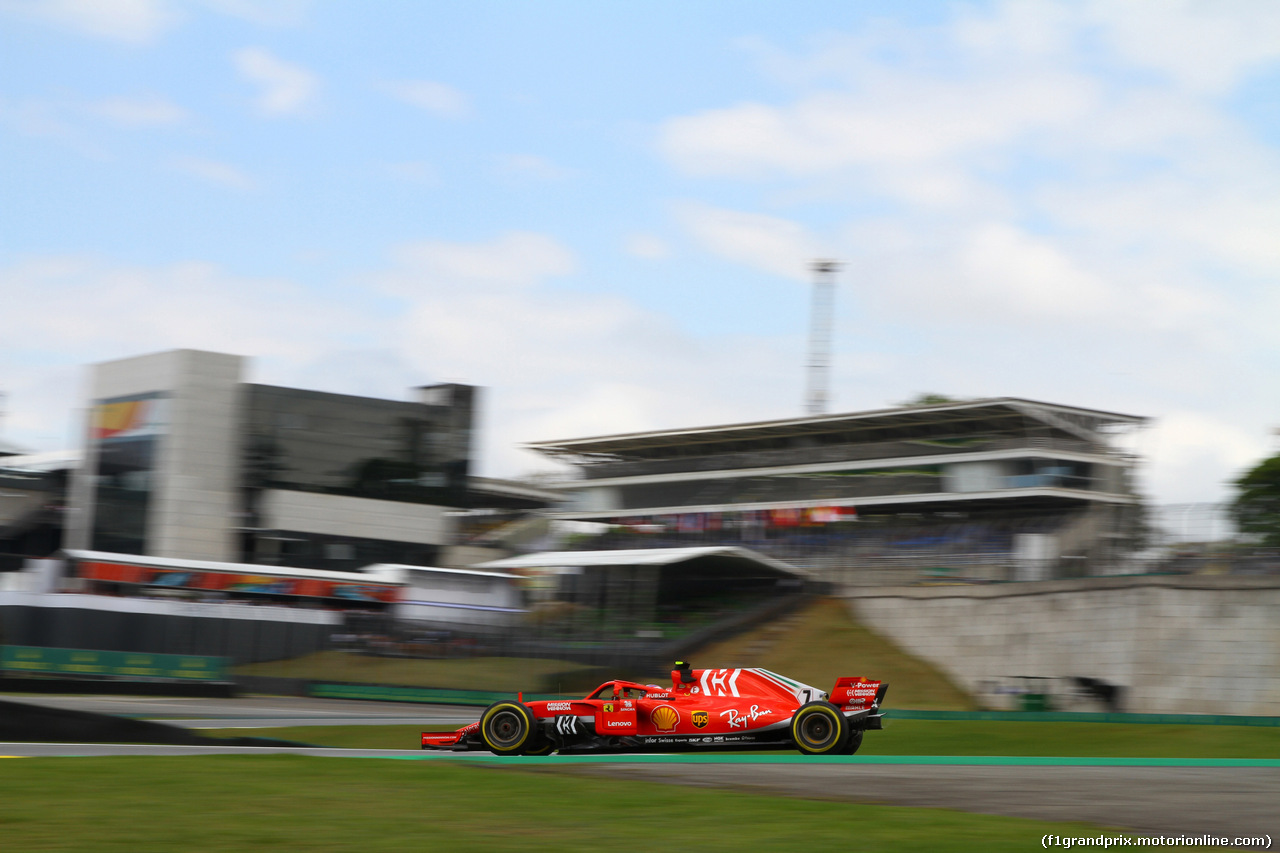 GP BRASILE, 09.11.2018 - Prove Libere 1, Kimi Raikkonen (FIN) Ferrari SF71H