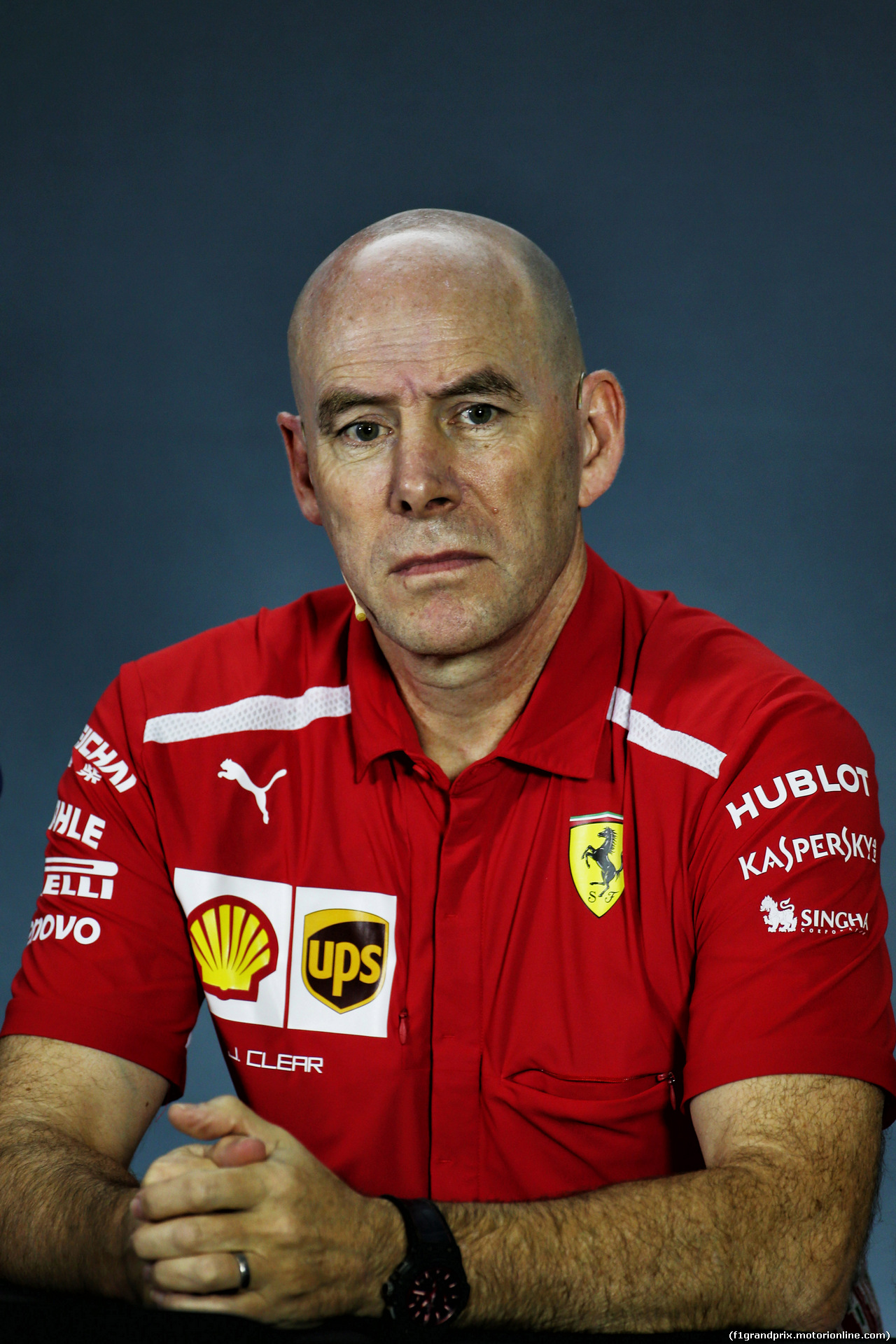 GP BRASILE, Jock Clear (GBR) Ferrari Engineering Director in the FIA Press Conference.
09.11.2018.