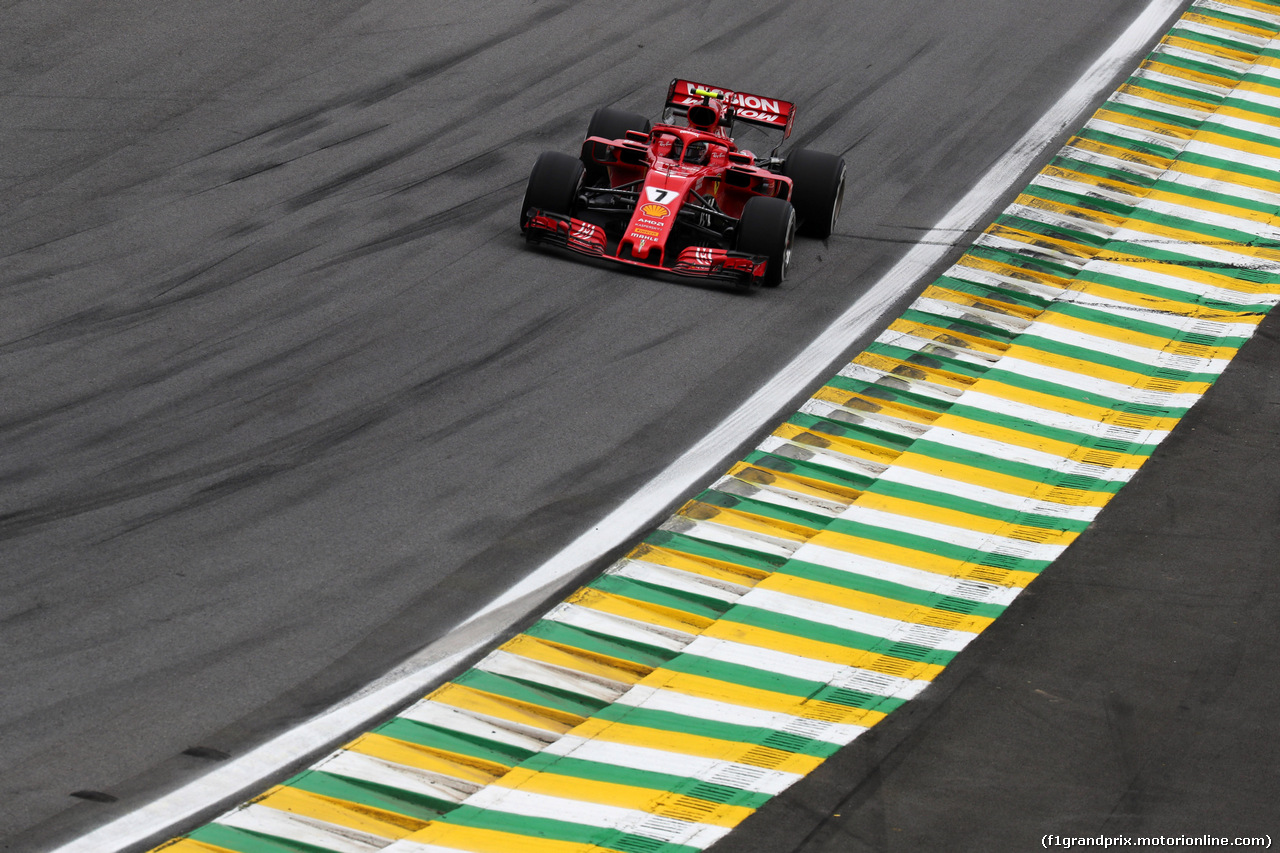 GP BRASILE, 09.11.2018 - Prove Libere 2, Kimi Raikkonen (FIN) Ferrari SF71H