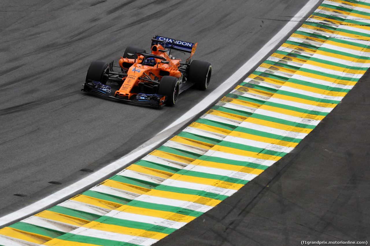 GP BRASILE, 09.11.2018 - Prove Libere 2, Fernando Alonso (ESP) McLaren MCL33