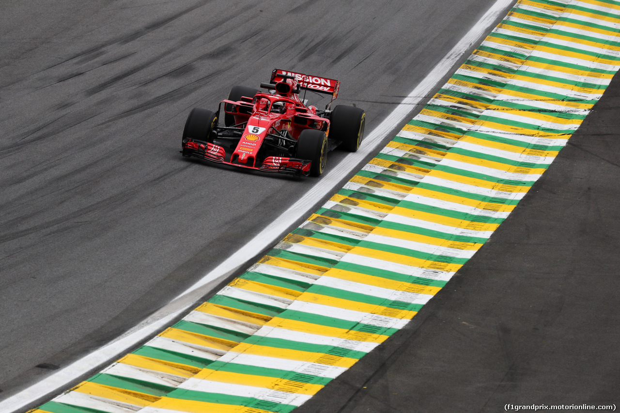 GP BRASILE, 09.11.2018 - Prove Libere 2, Sebastian Vettel (GER) Ferrari SF71H
