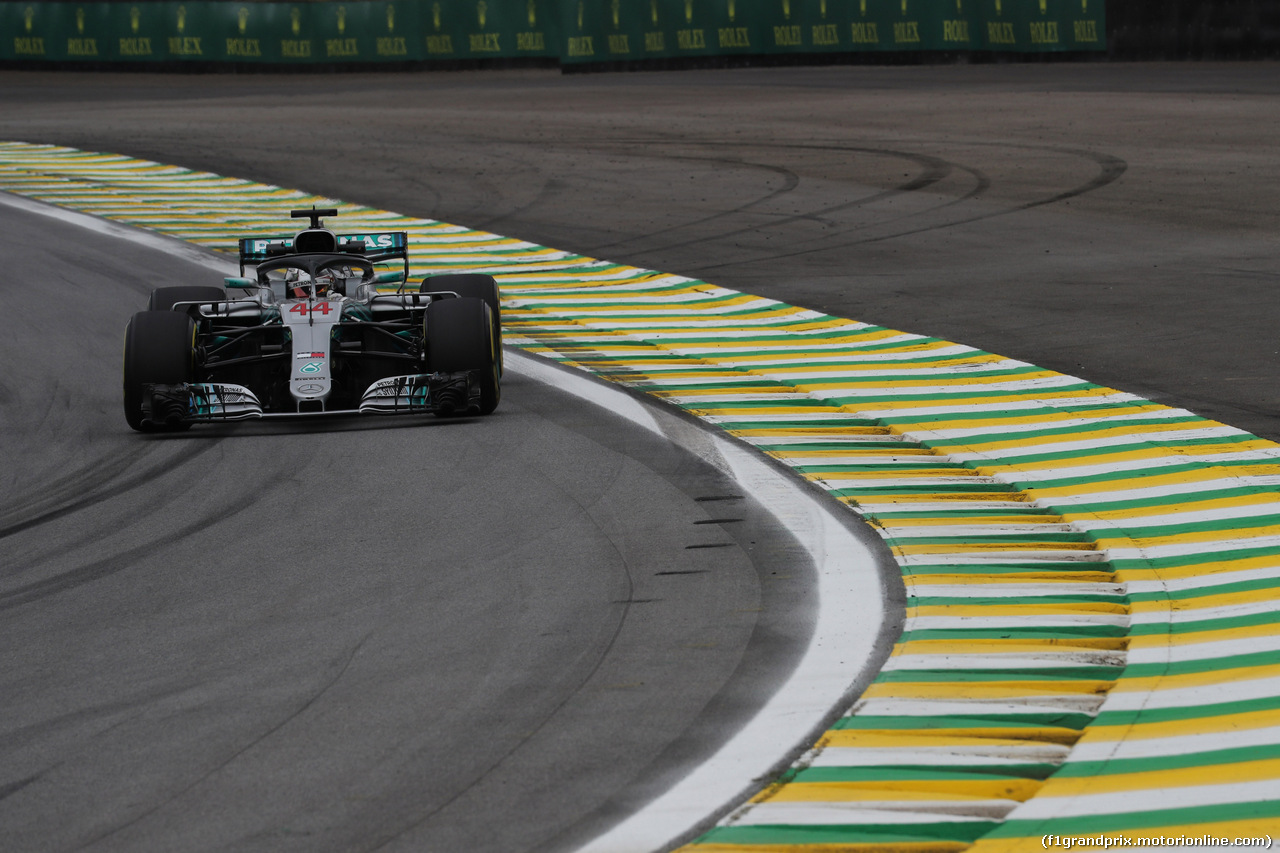 GP BRASILE, 09.11.2018 - Prove Libere 2, Lewis Hamilton (GBR) Mercedes AMG F1 W09