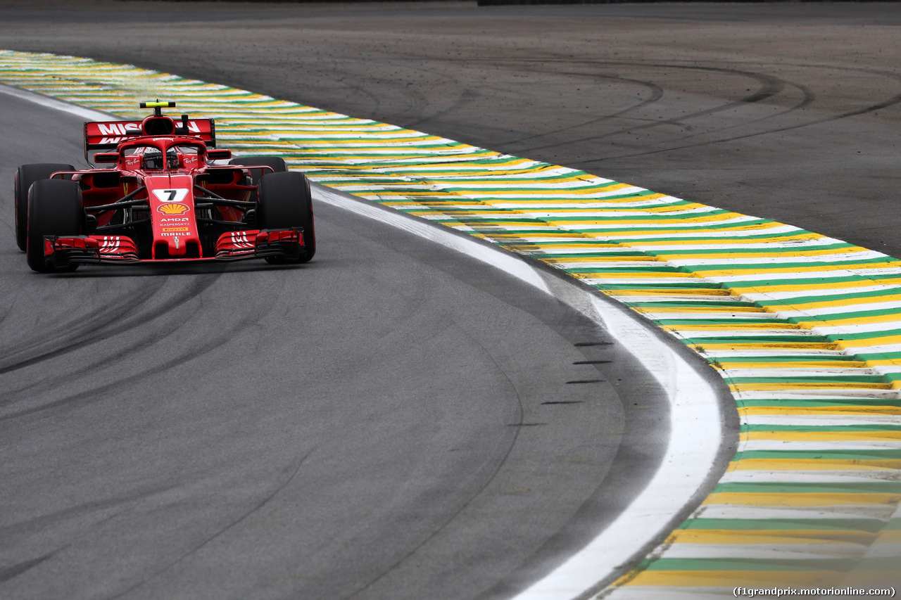 GP BRASILE, 09.11.2018 - Prove Libere 2, Kimi Raikkonen (FIN) Ferrari SF71H