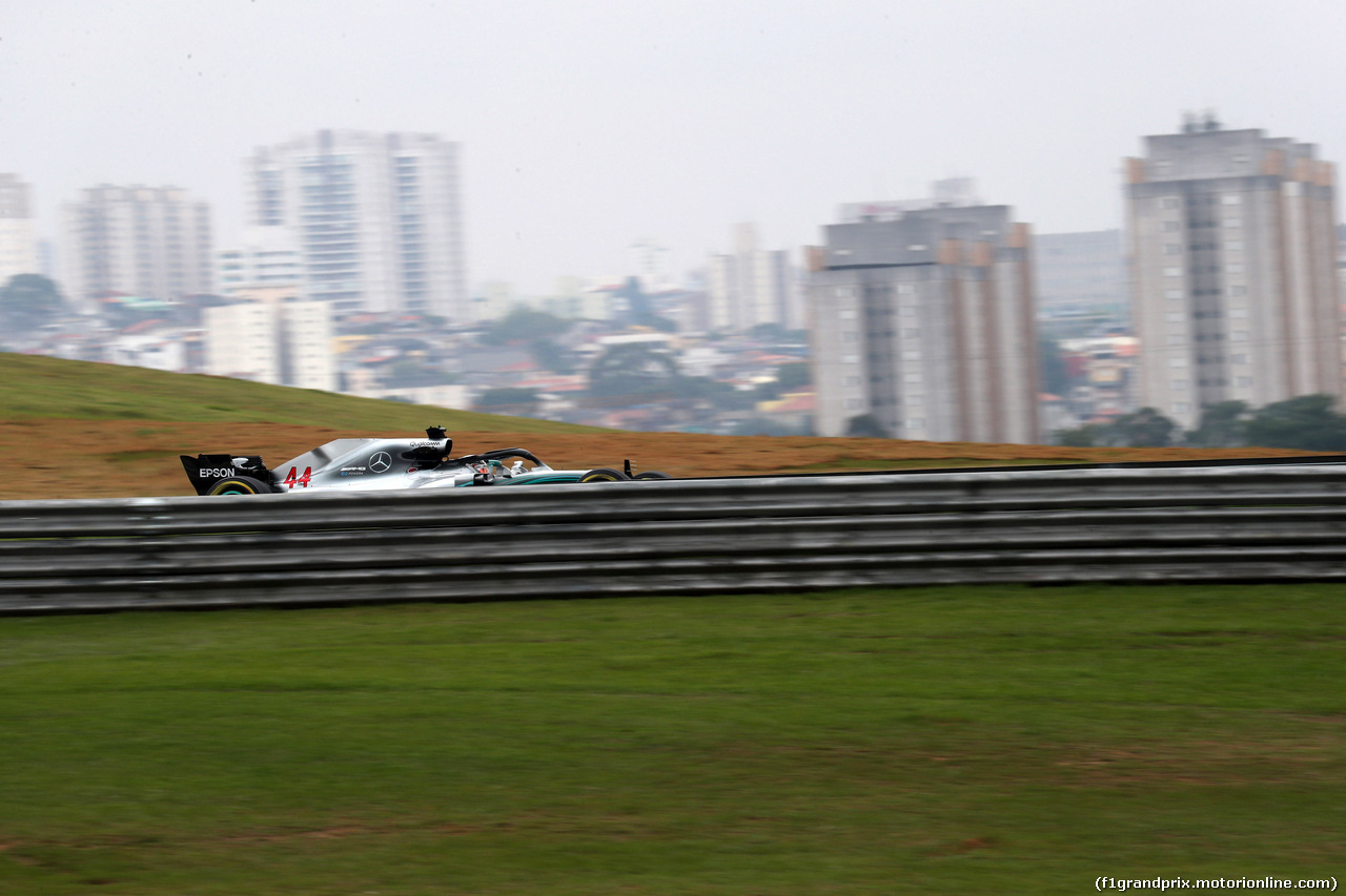 GP BRASILE, 09.11.2018 - Prove Libere 2, Lewis Hamilton (GBR) Mercedes AMG F1 W09