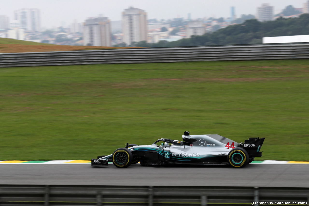 GP BRASILE, 09.11.2018 - Prove Libere 2, Lewis Hamilton (GBR) Mercedes AMG F1 W09