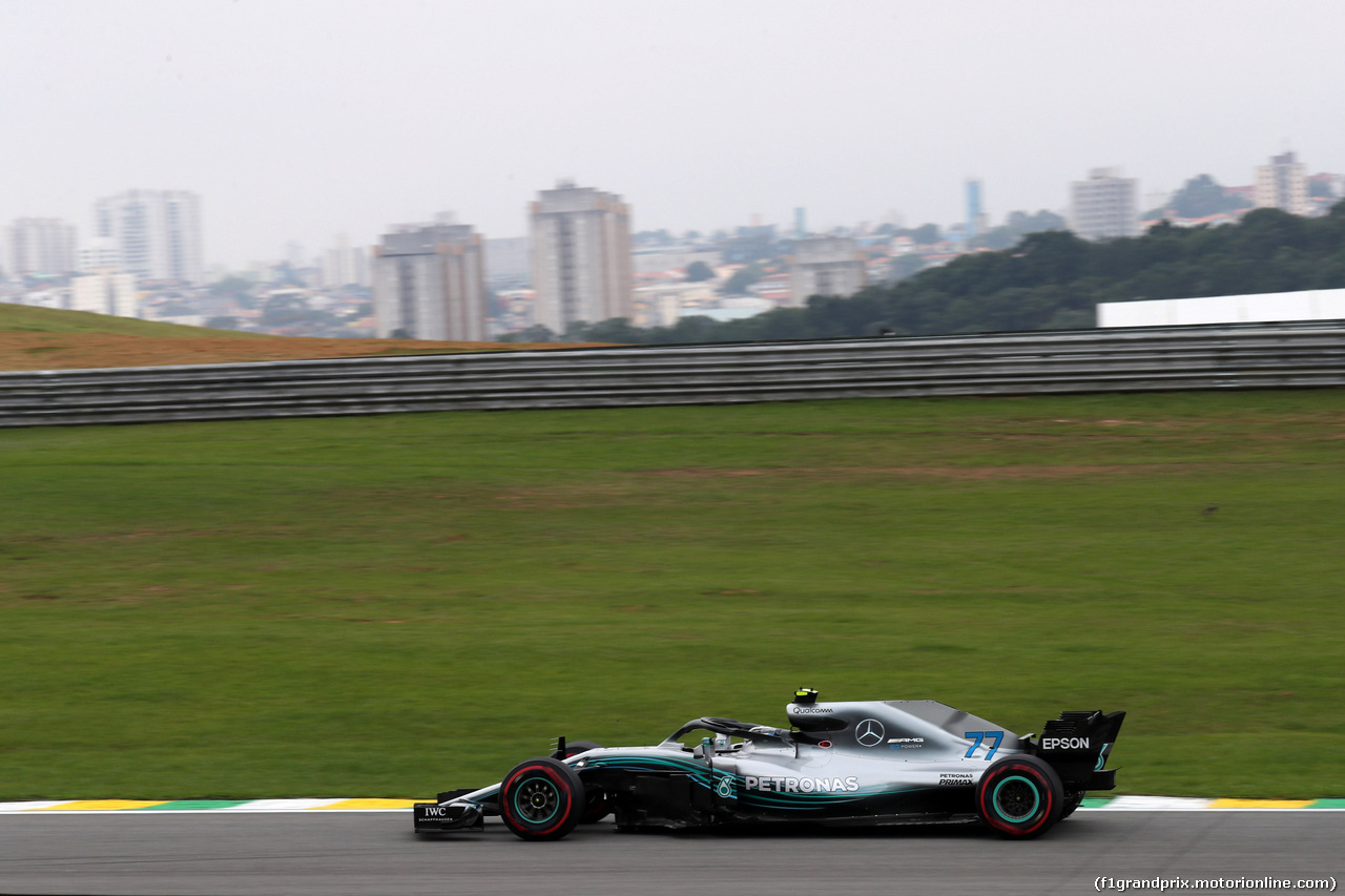 GP BRASILE, 09.11.2018 - Prove Libere 2, Valtteri Bottas (FIN) Mercedes AMG F1 W09