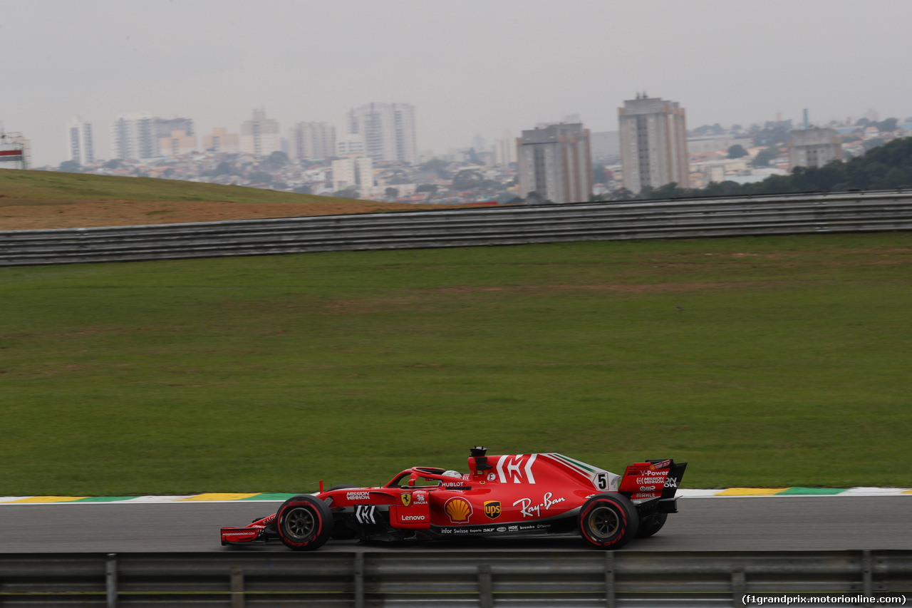 GP BRASILE, 09.11.2018 - Prove Libere 2, Sebastian Vettel (GER) Ferrari SF71H