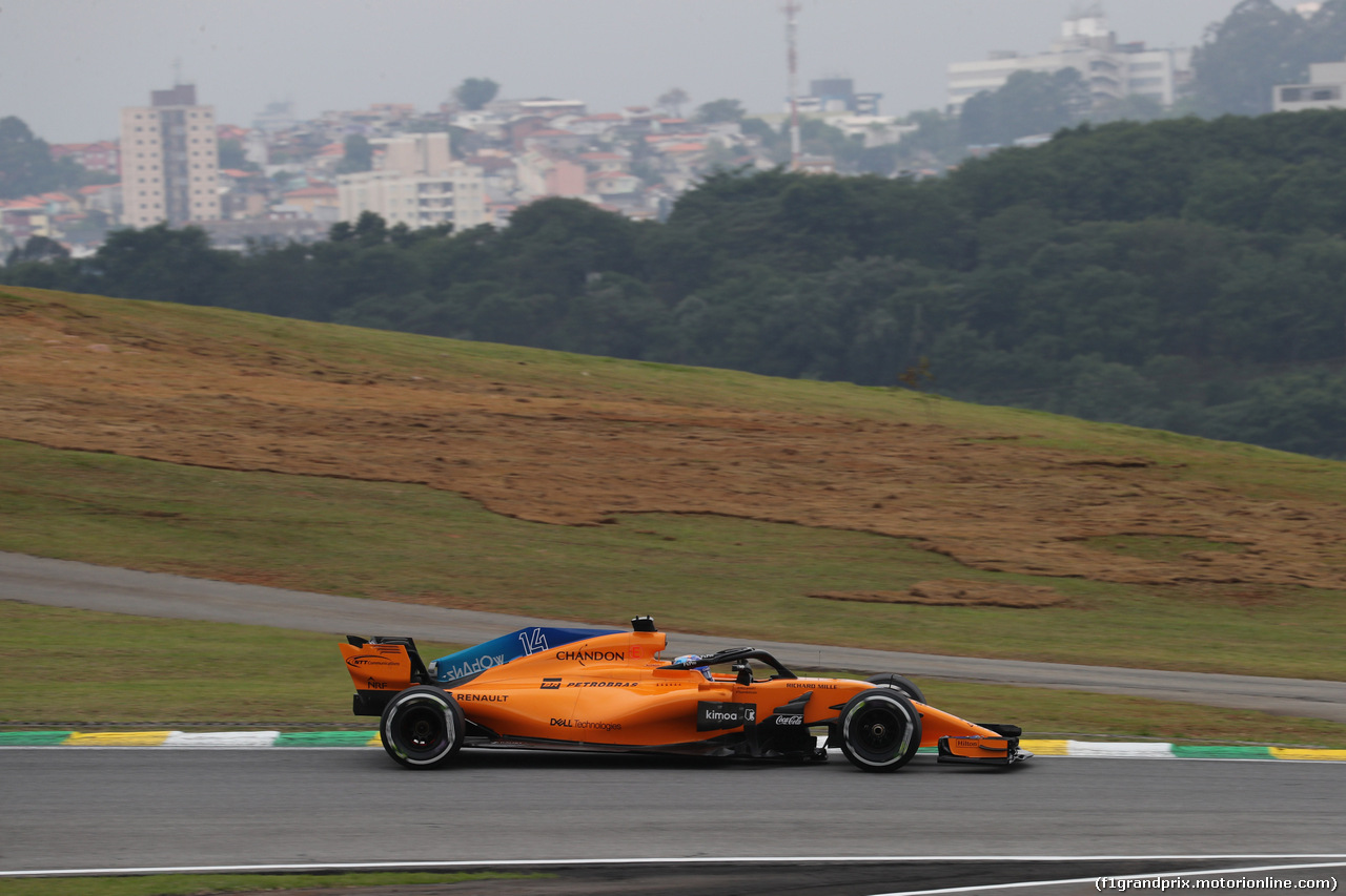 GP BRASILE, 09.11.2018 - Prove Libere 2, Stoffel Vandoorne (BEL) McLaren MCL33