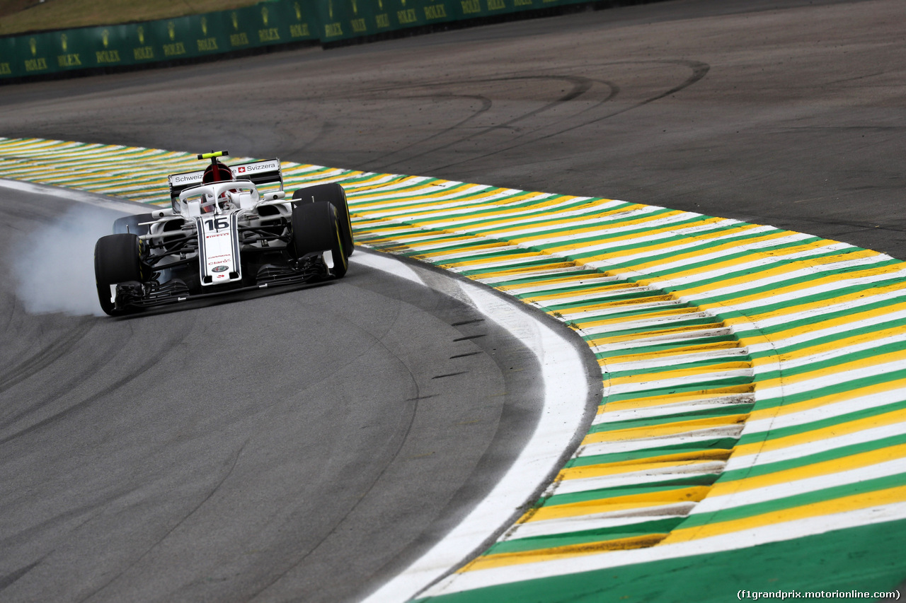 GP BRASILE, 09.11.2018 - Prove Libere 2, Charles Leclerc (MON) Sauber C37