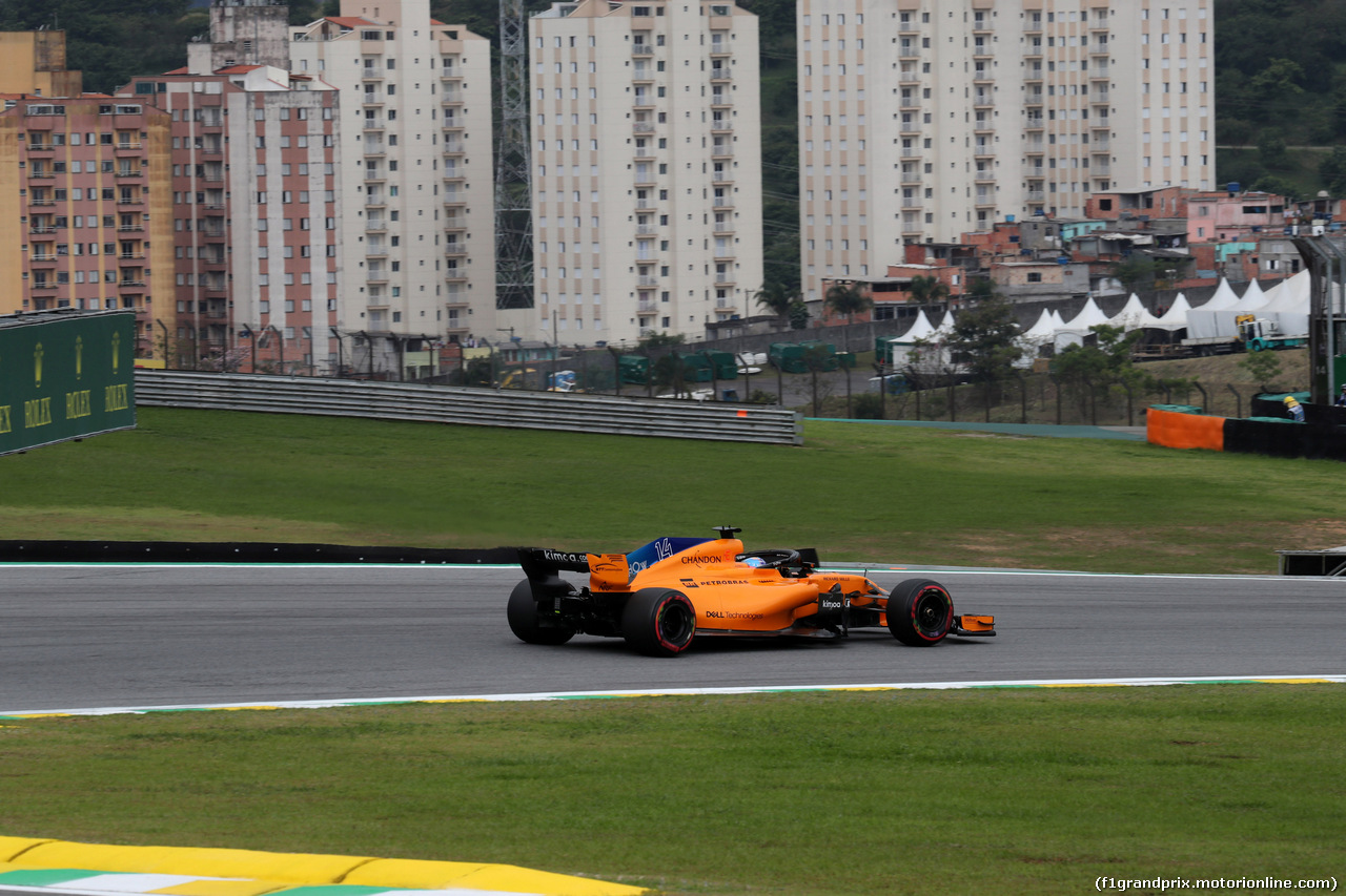 GP BRASILE, 09.11.2018 - Prove Libere 2, Fernando Alonso (ESP) McLaren MCL33