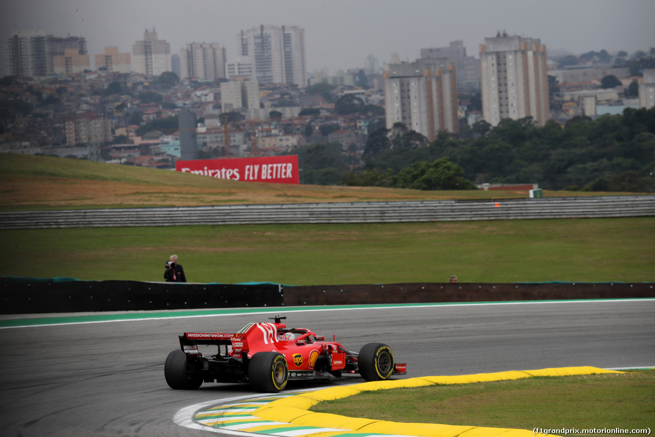 GP BRASILE, 09.11.2018 - Prove Libere 2, Sebastian Vettel (GER) Ferrari SF71H