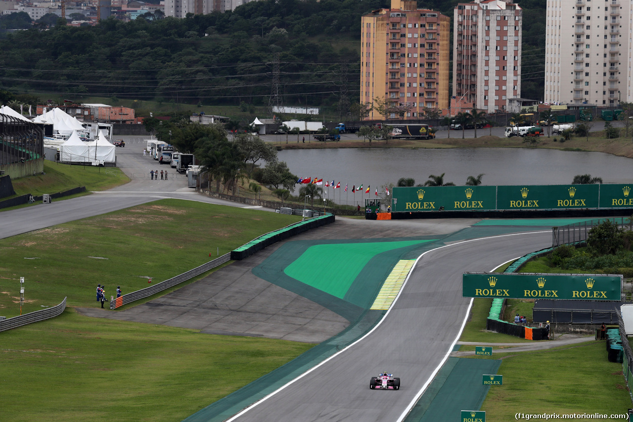 GP BRASILE, 09.11.2018 - Prove Libere 2, Esteban Ocon (FRA) Racing Point Force India F1 VJM11